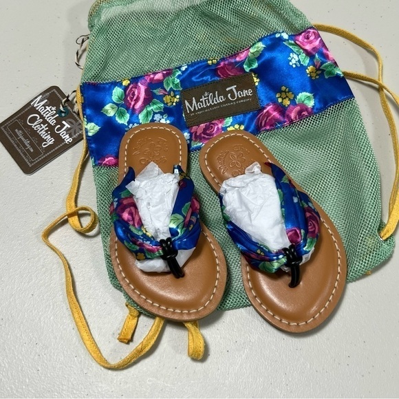 🆕 Matilda Jane Blue & Pink Seashore Sandals - Picture 2 of 9